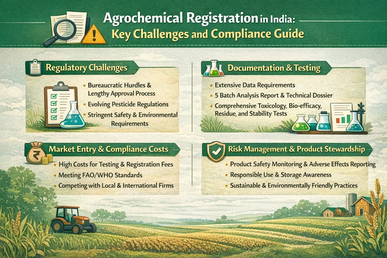 Agrochemical registration challenges in India